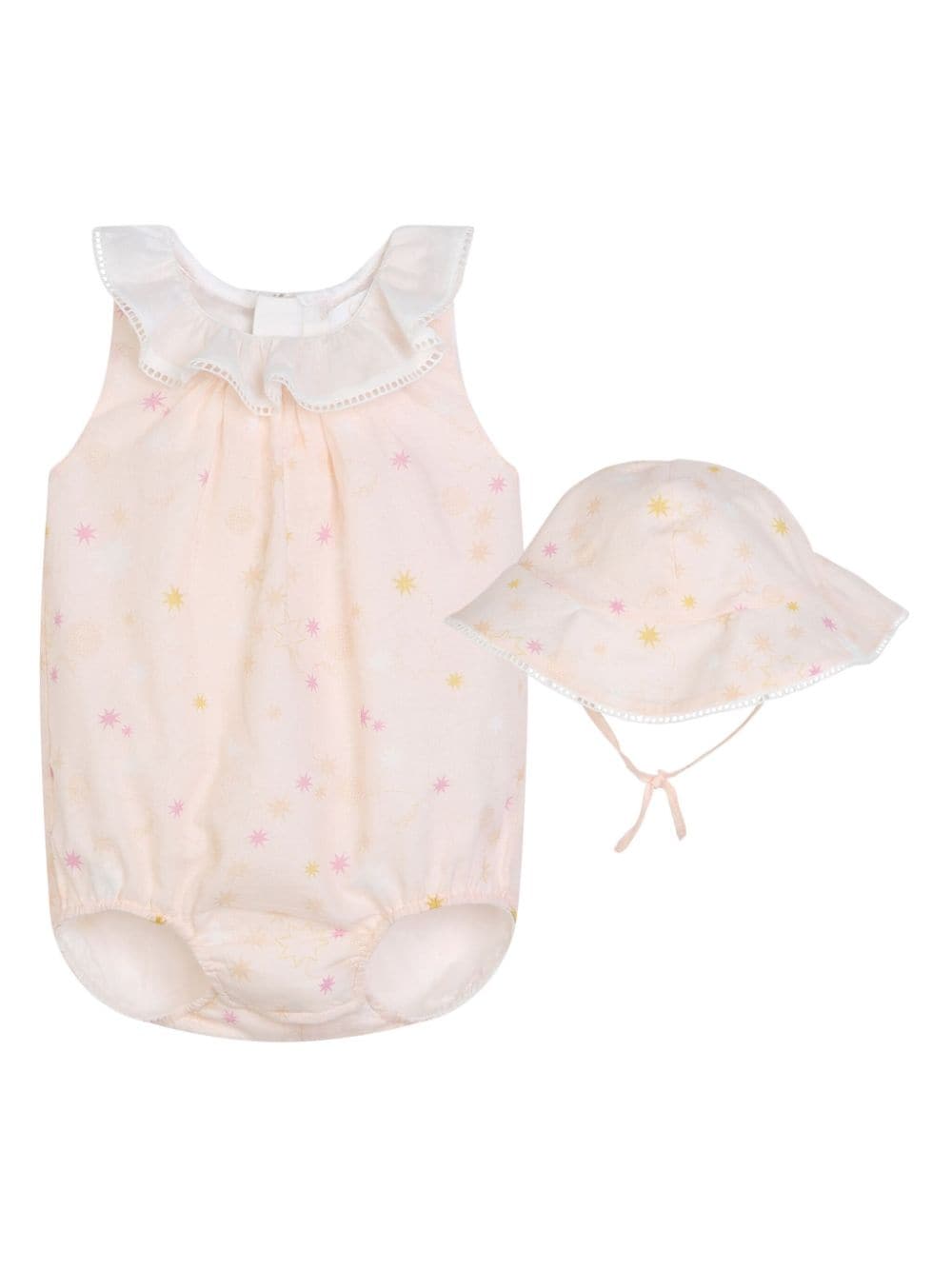 Chloé Kids ruffle-collar body set - Neutrals von Chloé Kids