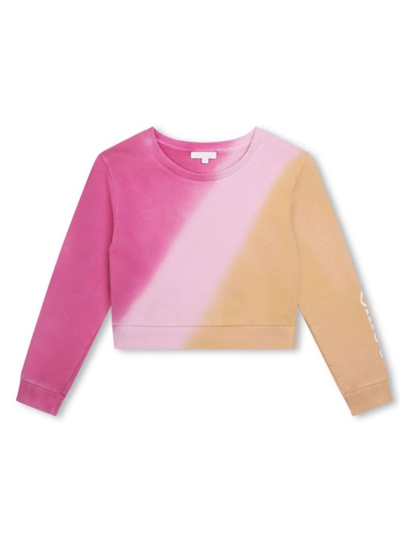 Chloé Kids tie-dye print ombré sweatshirt - Pink von Chloé Kids