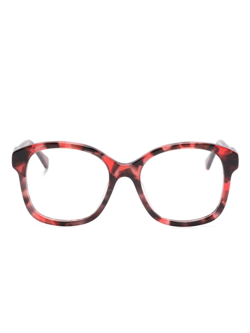 Chloé Kids tortoiseshell-effect oversized glasses - Red von Chloé Kids