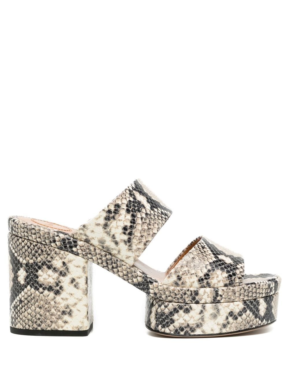 Chloé 110mm leather snakeskin sandals - Brown von Chloé