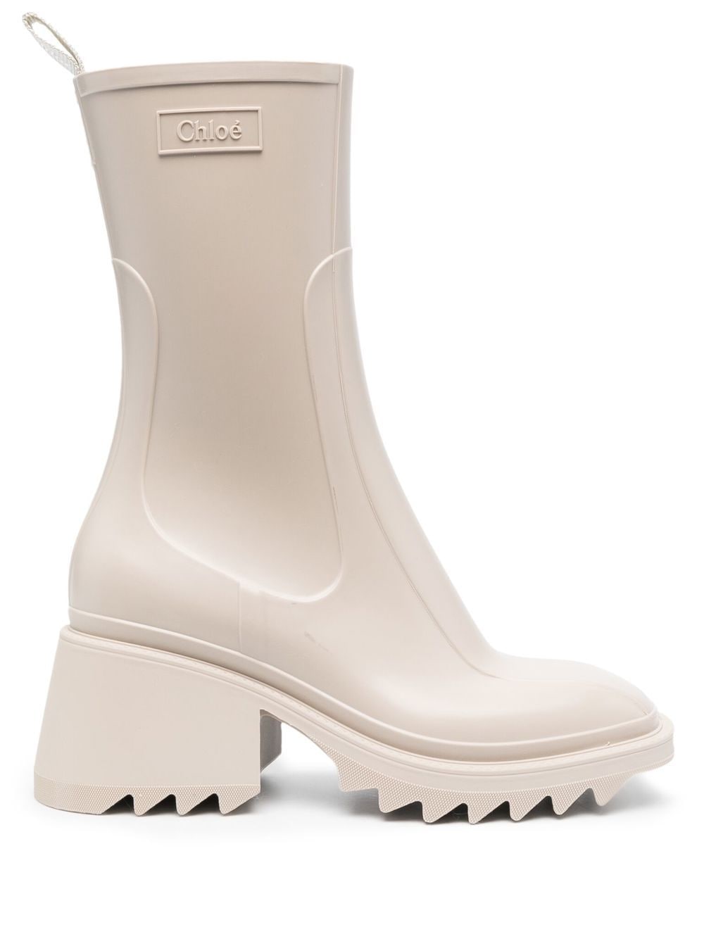 Chloé 70mm debossed-logo chunky boots - Neutrals von Chloé