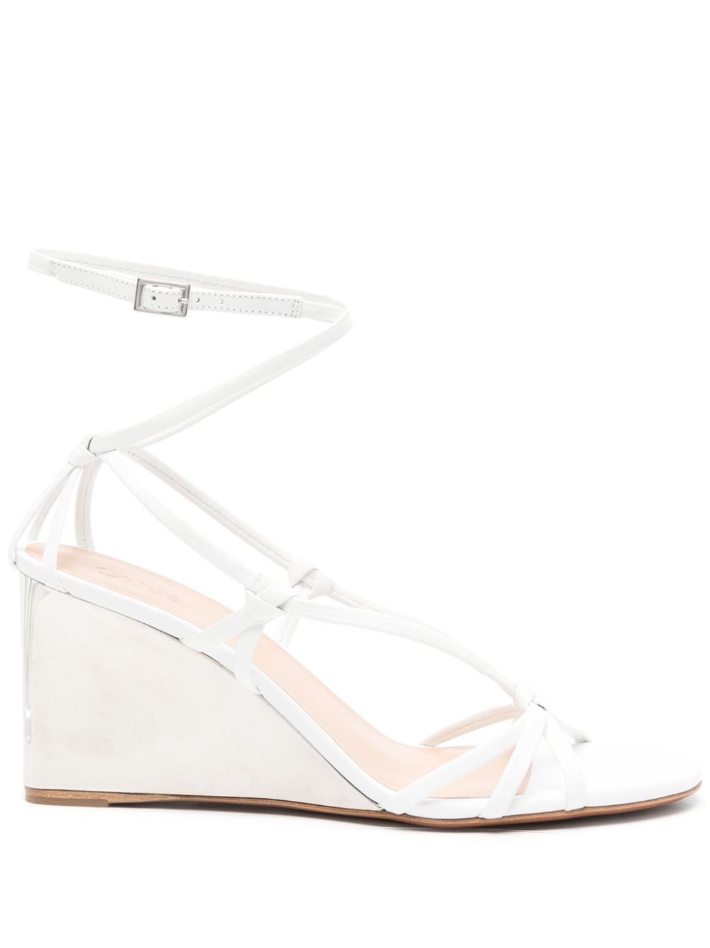 Chloé 85mm wedge sandals - White von Chloé