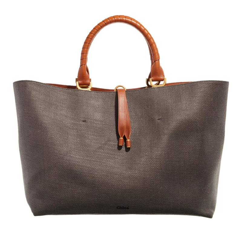 Chloé Henkeltasche - Marcie Linen - Gr. unisize - in Schwarz - für Damen von Chloé