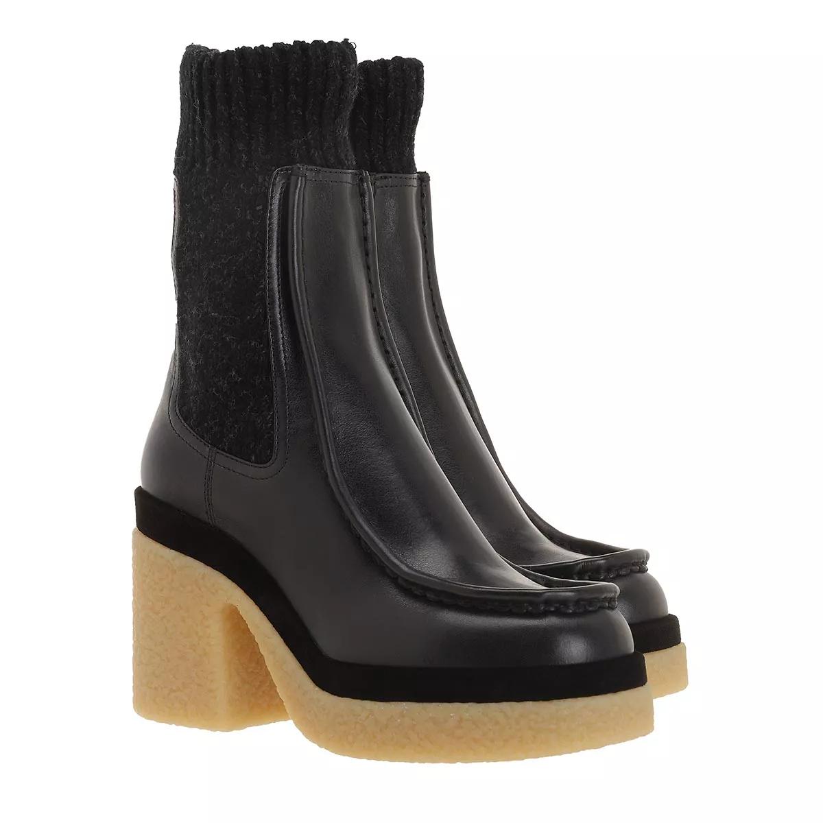 Chloé Boots & Stiefeletten - Jamie Booties Leather - Gr. 40 (EU) - in Schwarz - für Damen von Chloé