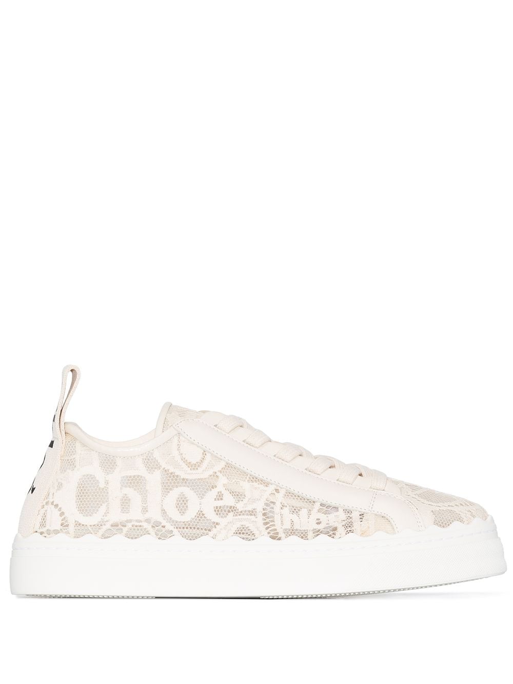 Chloé Lauren lace-detail sneakers - Neutrals von Chloé