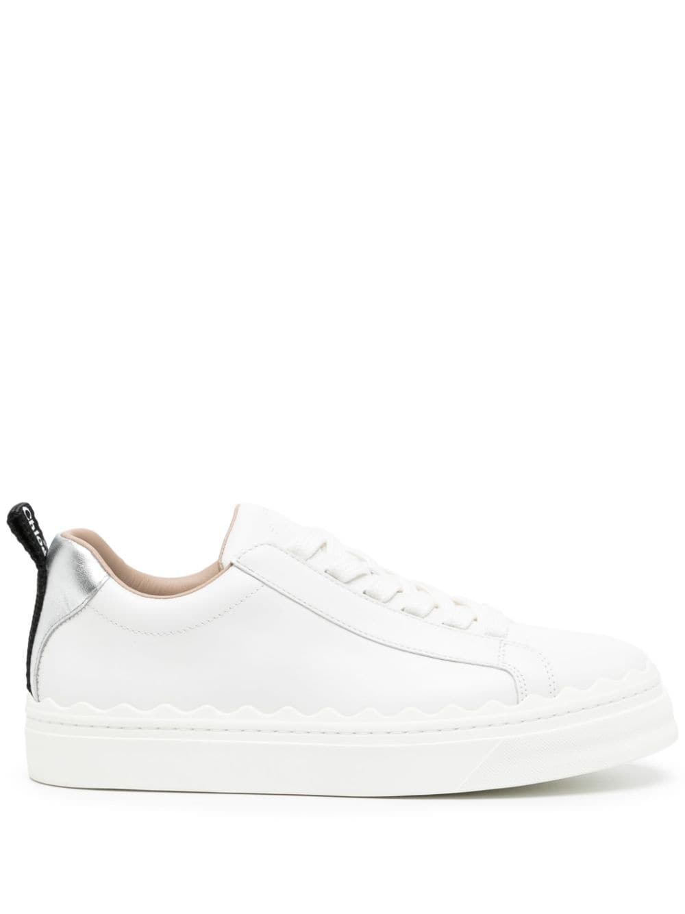 Chloé Lauren leather sneakers - White von Chloé