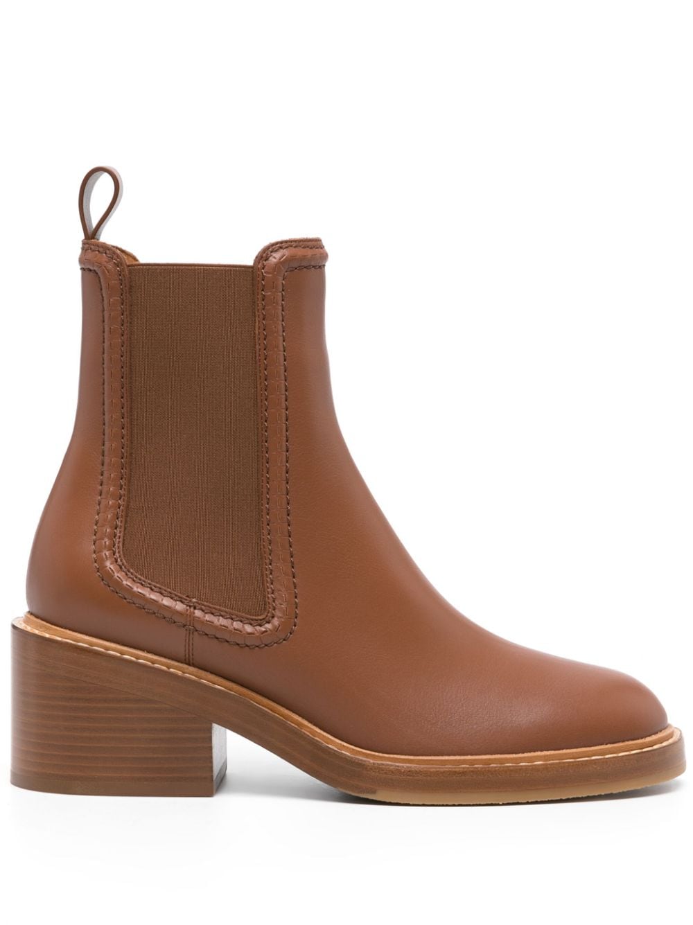 Chloé Mallo 60mm leather boots - Brown von Chloé