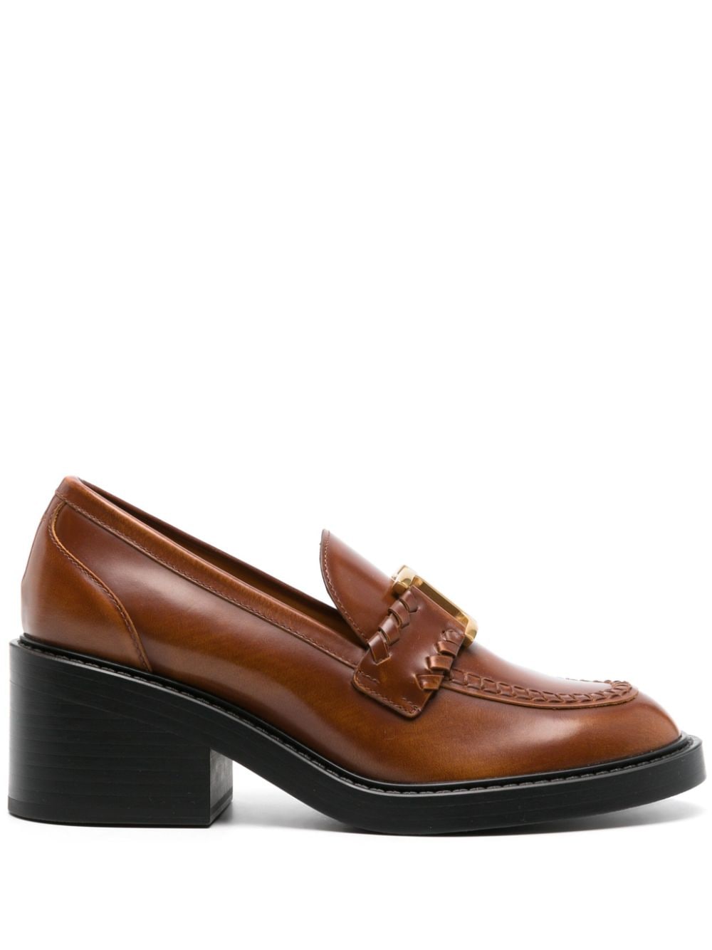 Chloé Marcie 60mm leather loafers - Brown von Chloé