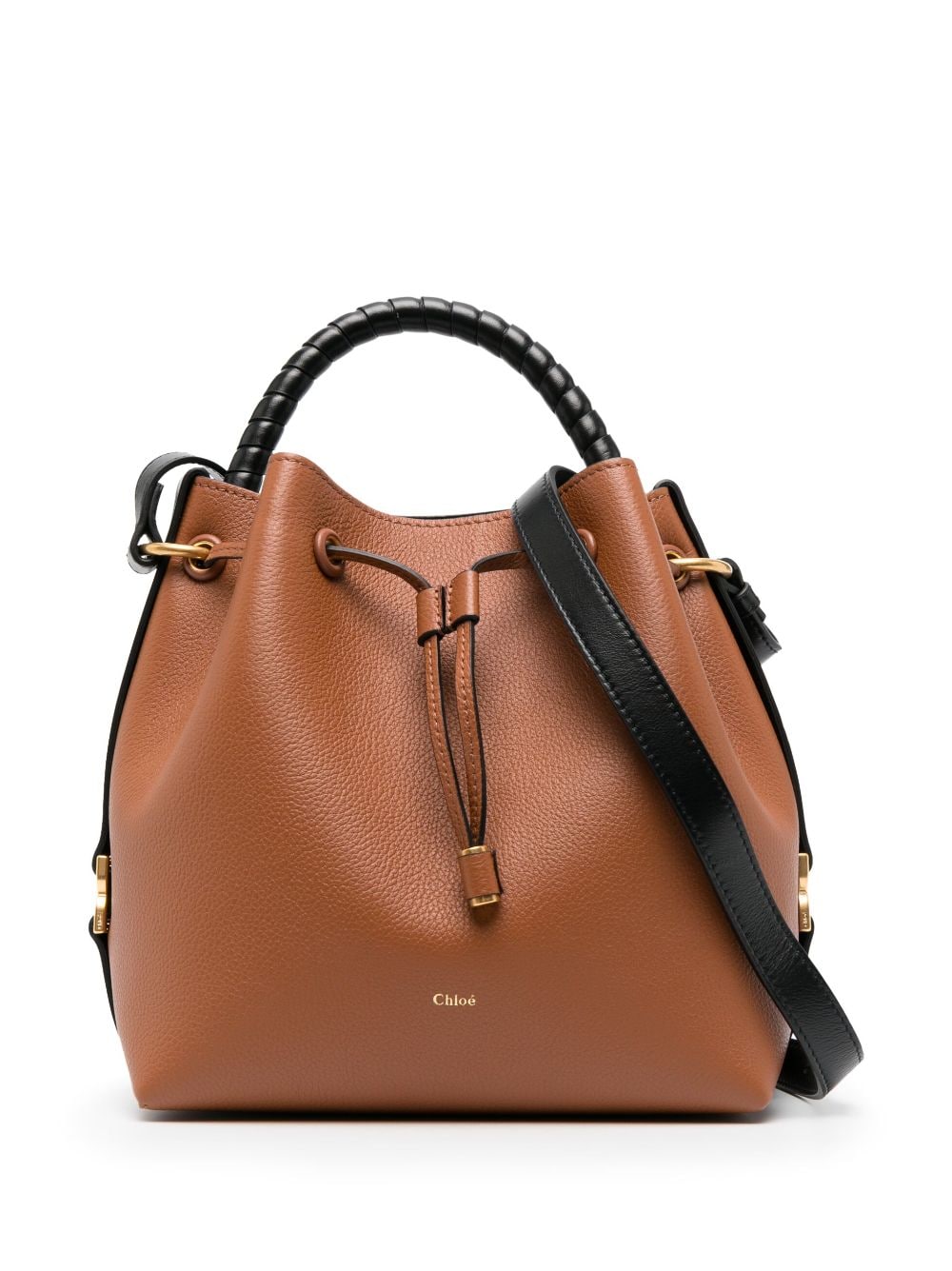 Chloé Marcie leather bucket bag - Brown von Chloé