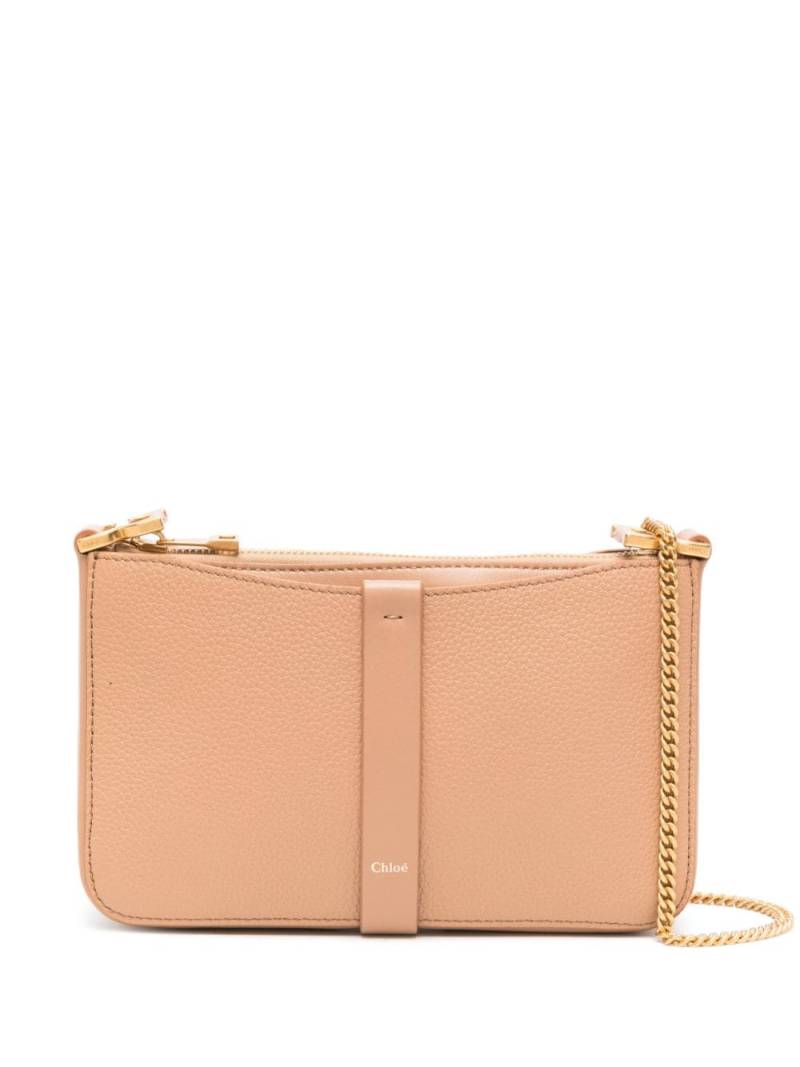 Chloé Marcie leather crossbody bag - Brown von Chloé