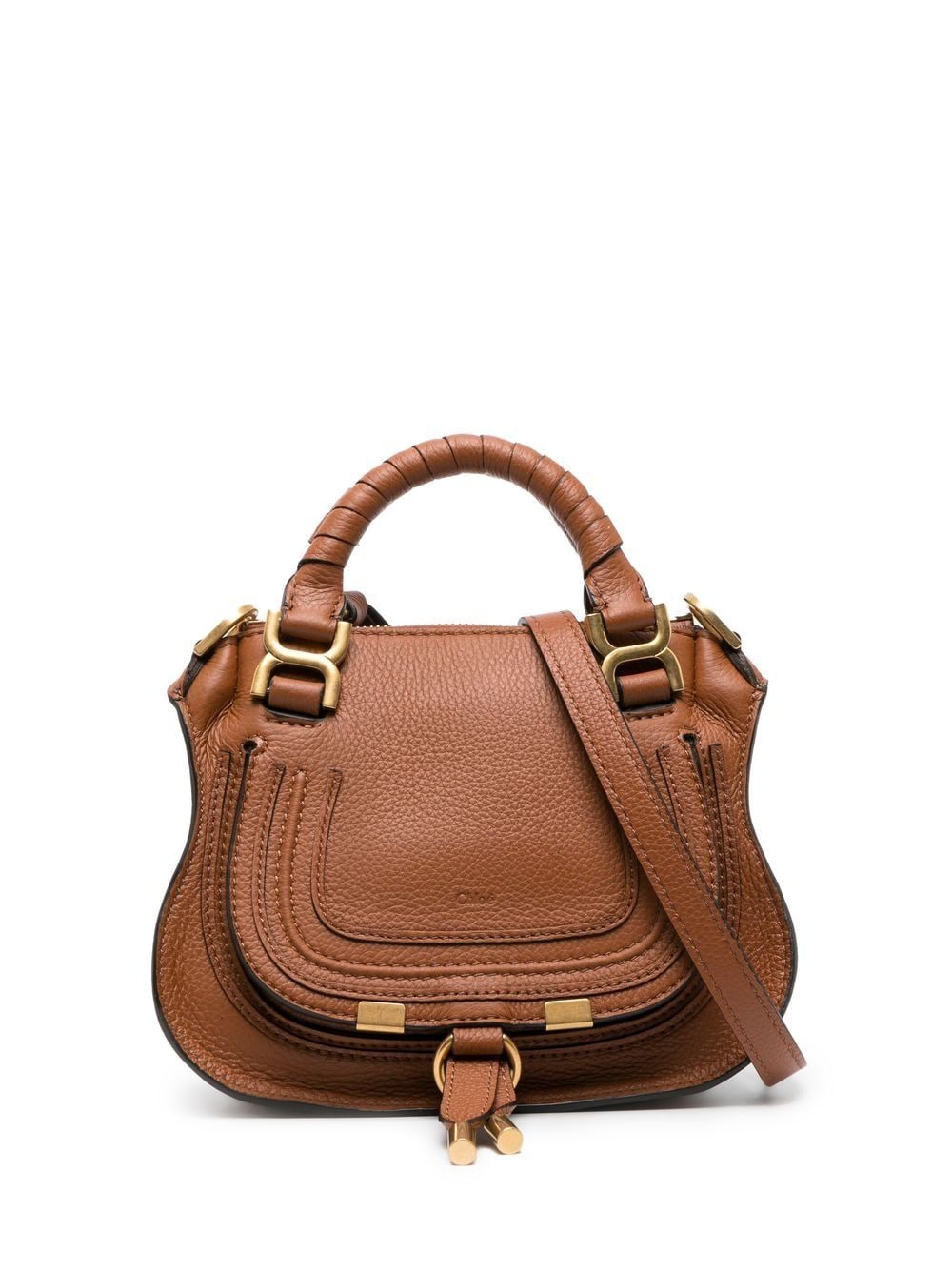 Chloé Marcie leather tote bag - Brown von Chloé