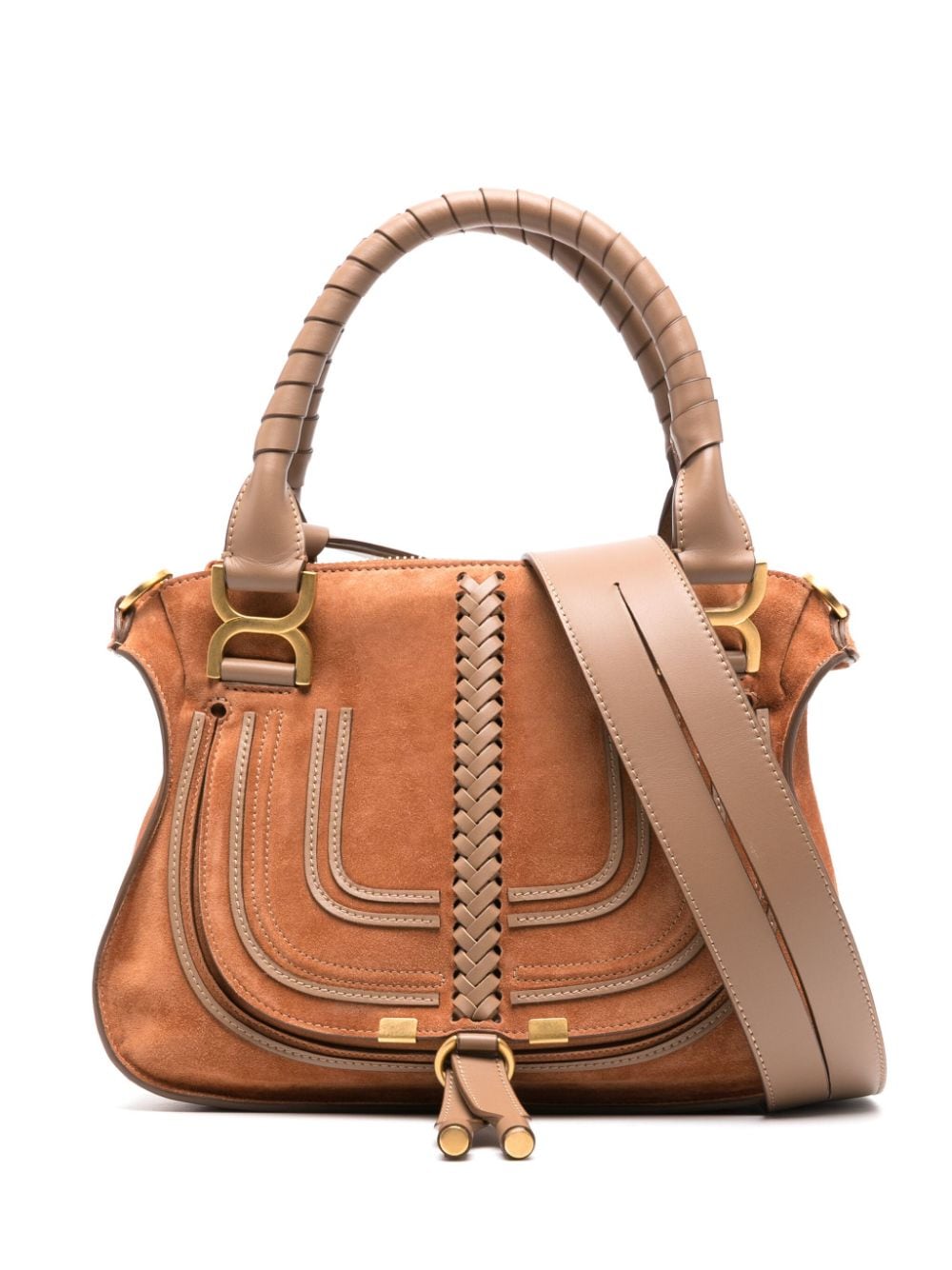 Chloé Marcie leather tote bag - Brown von Chloé