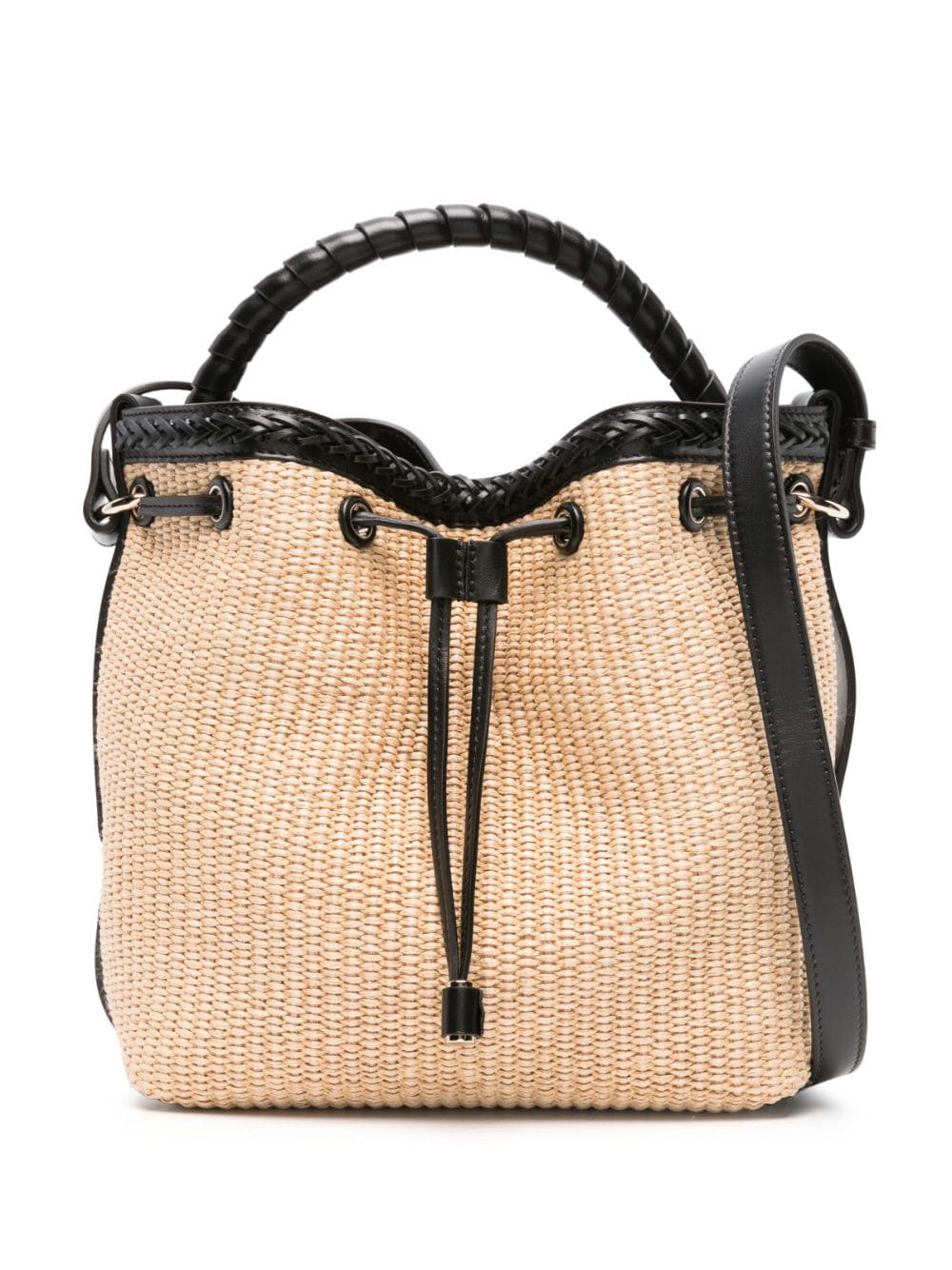 Chloé Marcie raffia bucket bag - Neutrals von Chloé