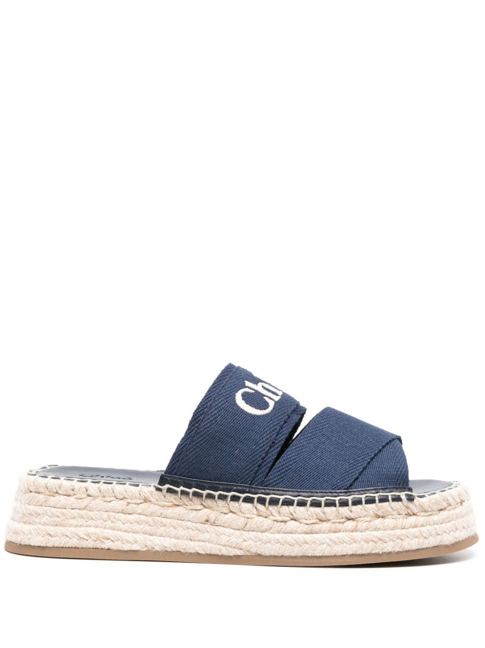 Chloé Mila espadrille slides - Blue von Chloé