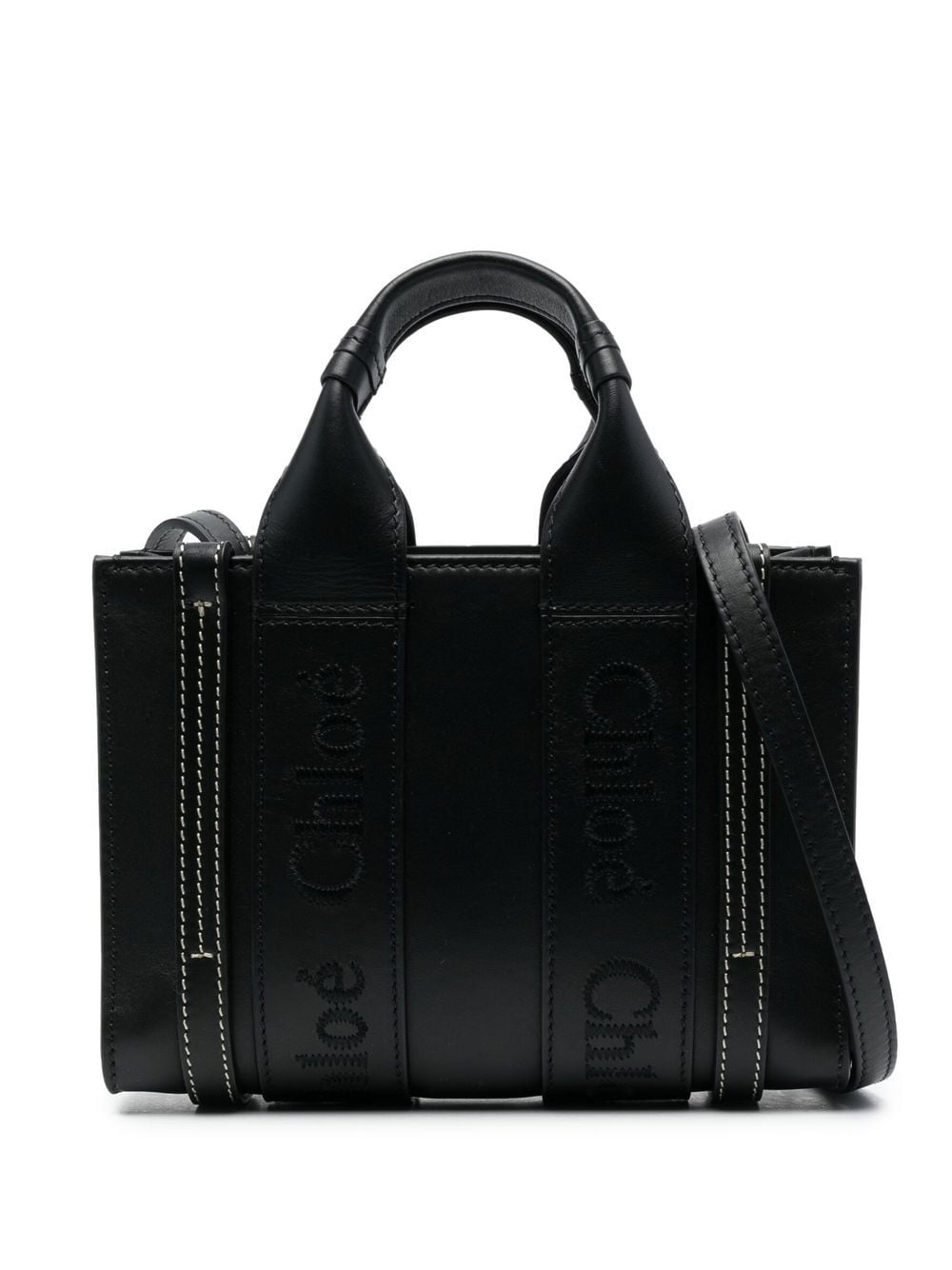 Chloé Mini Woody tote bag - Black von Chloé