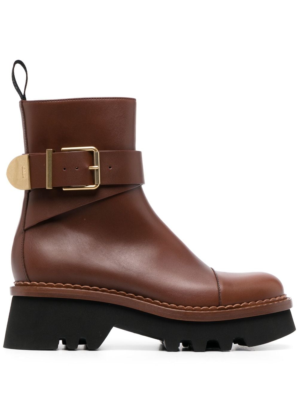 Chloé Owena ankle leather boots - Brown von Chloé