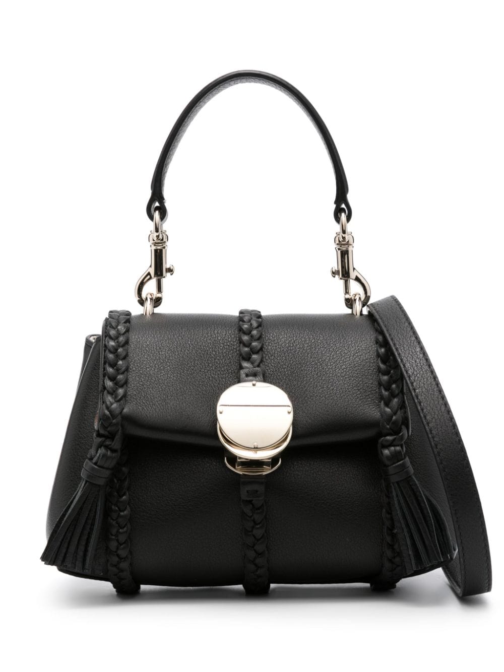Chloé Penelope braid-detail satchel bag - Black von Chloé