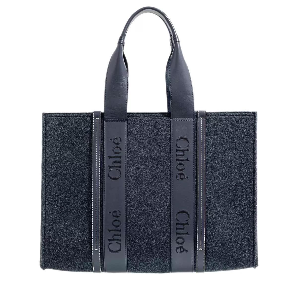 Chloé Schultertasche - Large Woody Shopper Leather - Gr. unisize - in Blau - für Damen Chloé Schultertasche - Large Woody Shopper Leather - Gr. unisize - in Blau - für Damen von Chloé