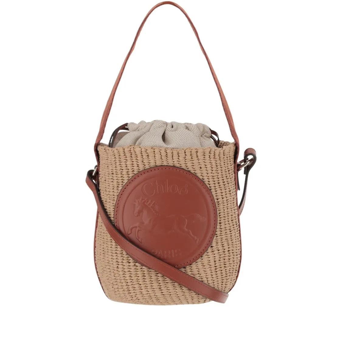 Chloé Schultertasche - Small Horse Medal Bag Made Of Natural Fibers - Gr. unisize - in Braun - für Damen Chloé Schultertasche - Small Horse Medal Bag Made Of Natural Fibers - Gr. unisize - in Braun - für Damen von Chloé