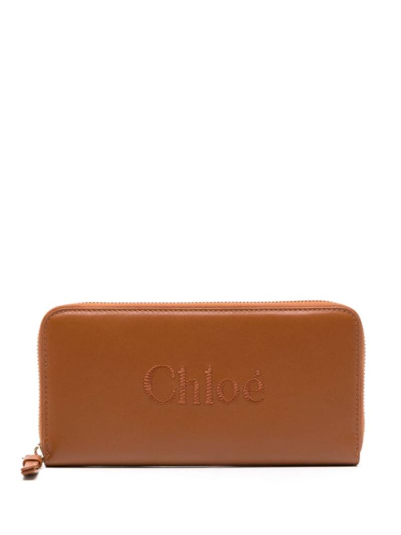 Chloé Sense zip-up wallet - Brown von Chloé