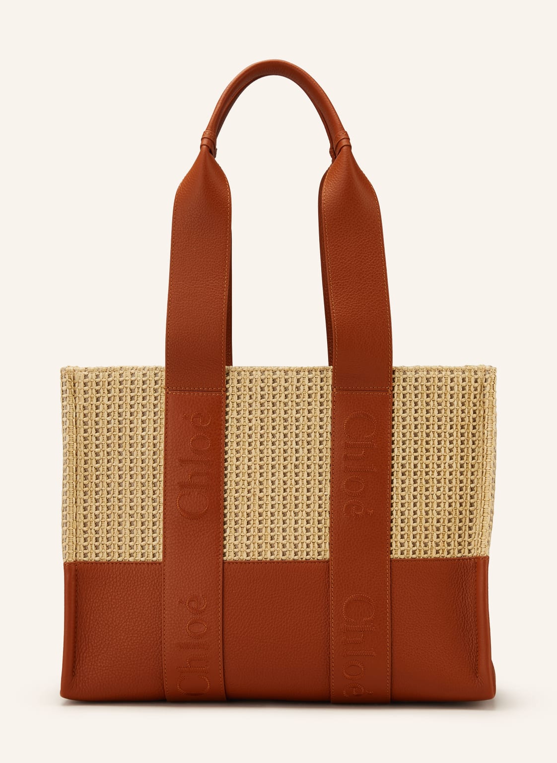 Chloé Shopper Woody beige von Chloé