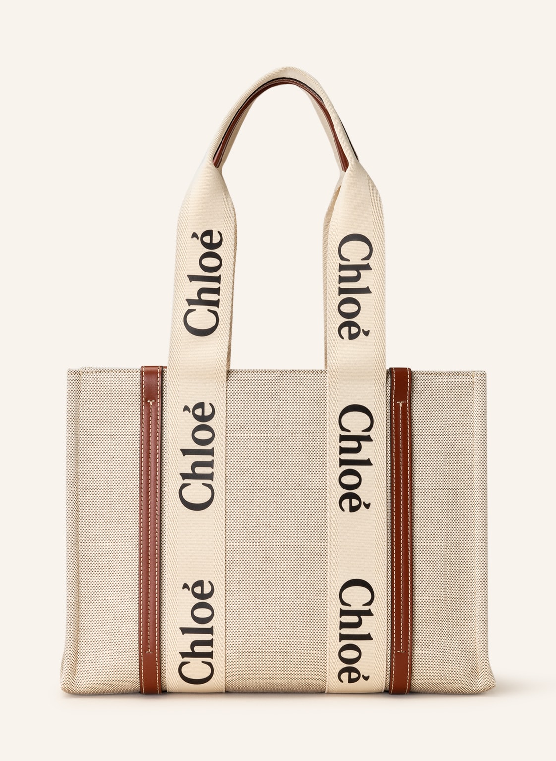 Chloé Shopper Woody weiss von Chloé