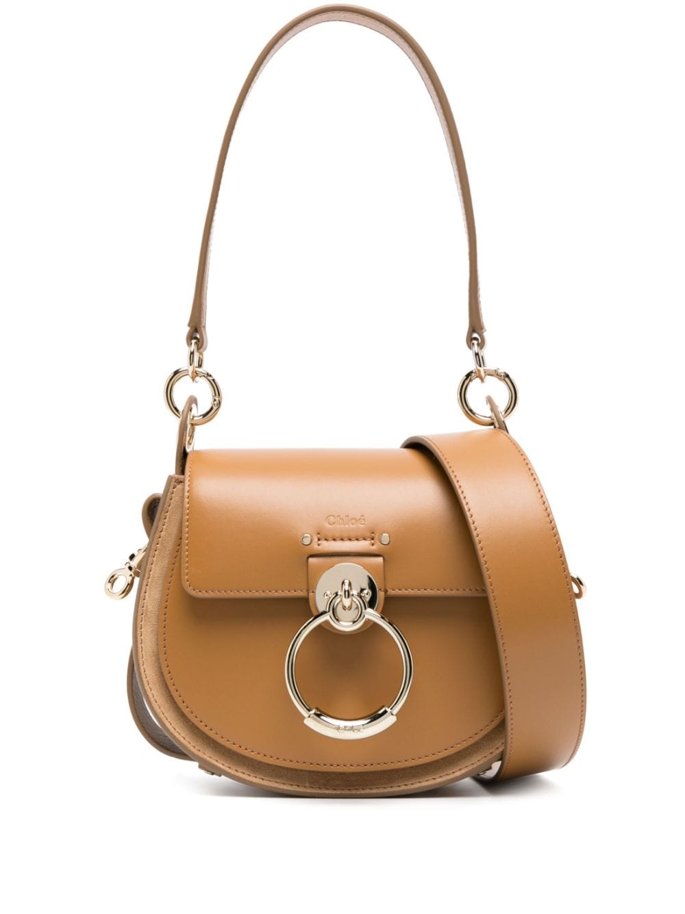 Chloé Tess leather shoulder bag - Brown von Chloé