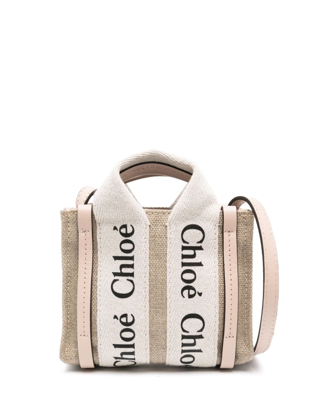 Chloé nano Woody tote bag - Grey von Chloé