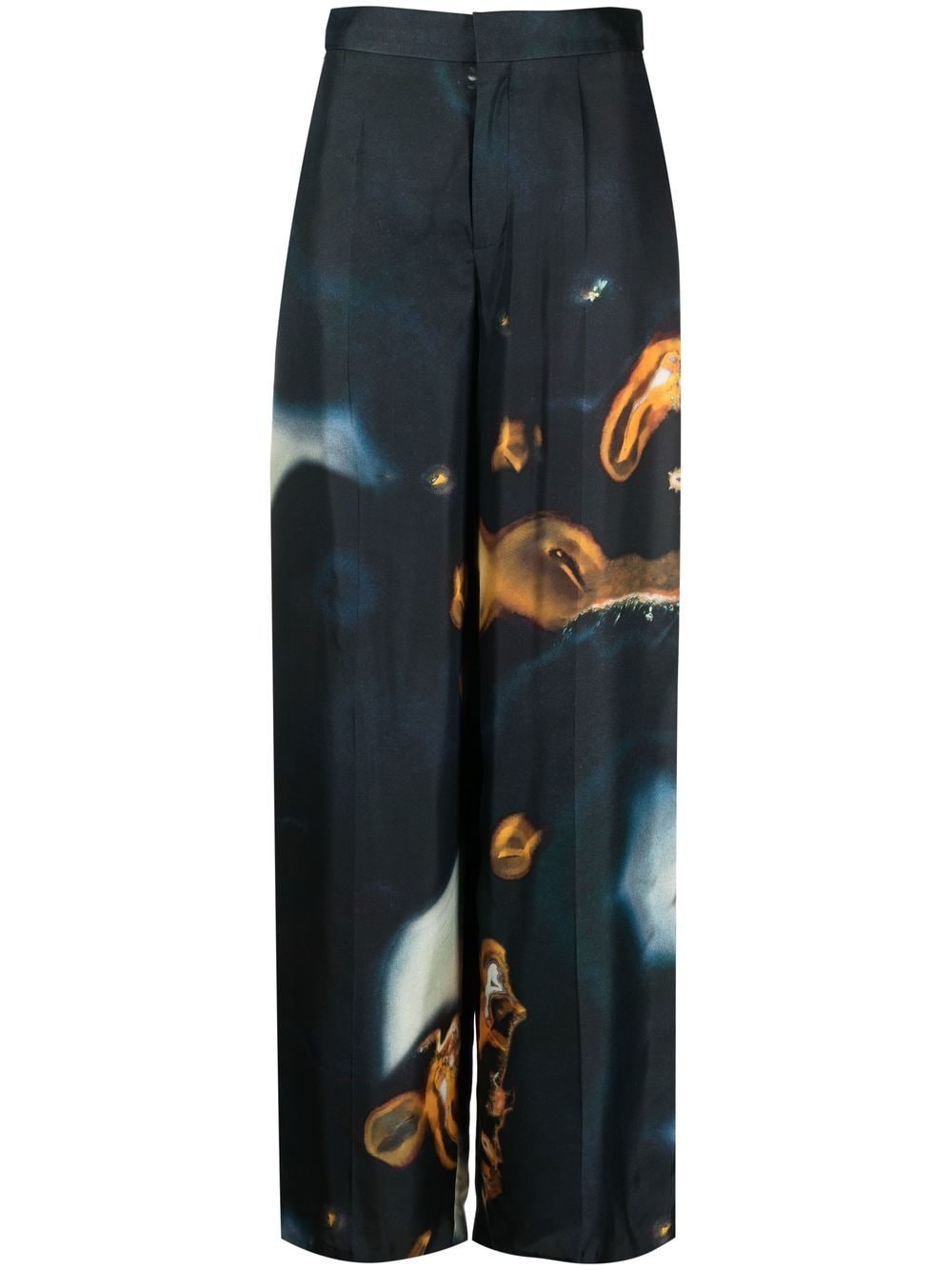 Chloé abstract-print wide-leg trousers - Blue von Chloé