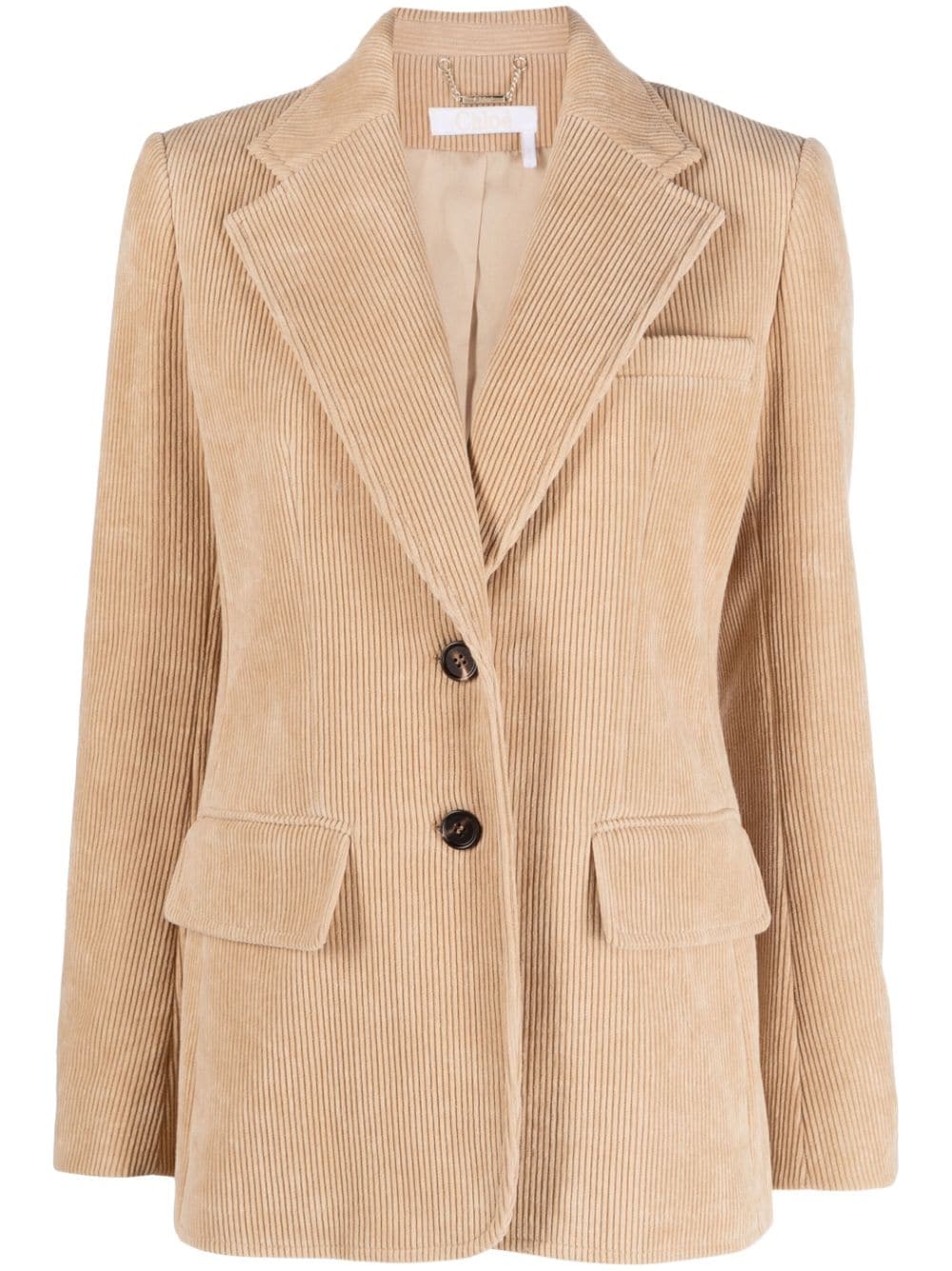 Chloé corduroy single-breasted blazer - Neutrals von Chloé