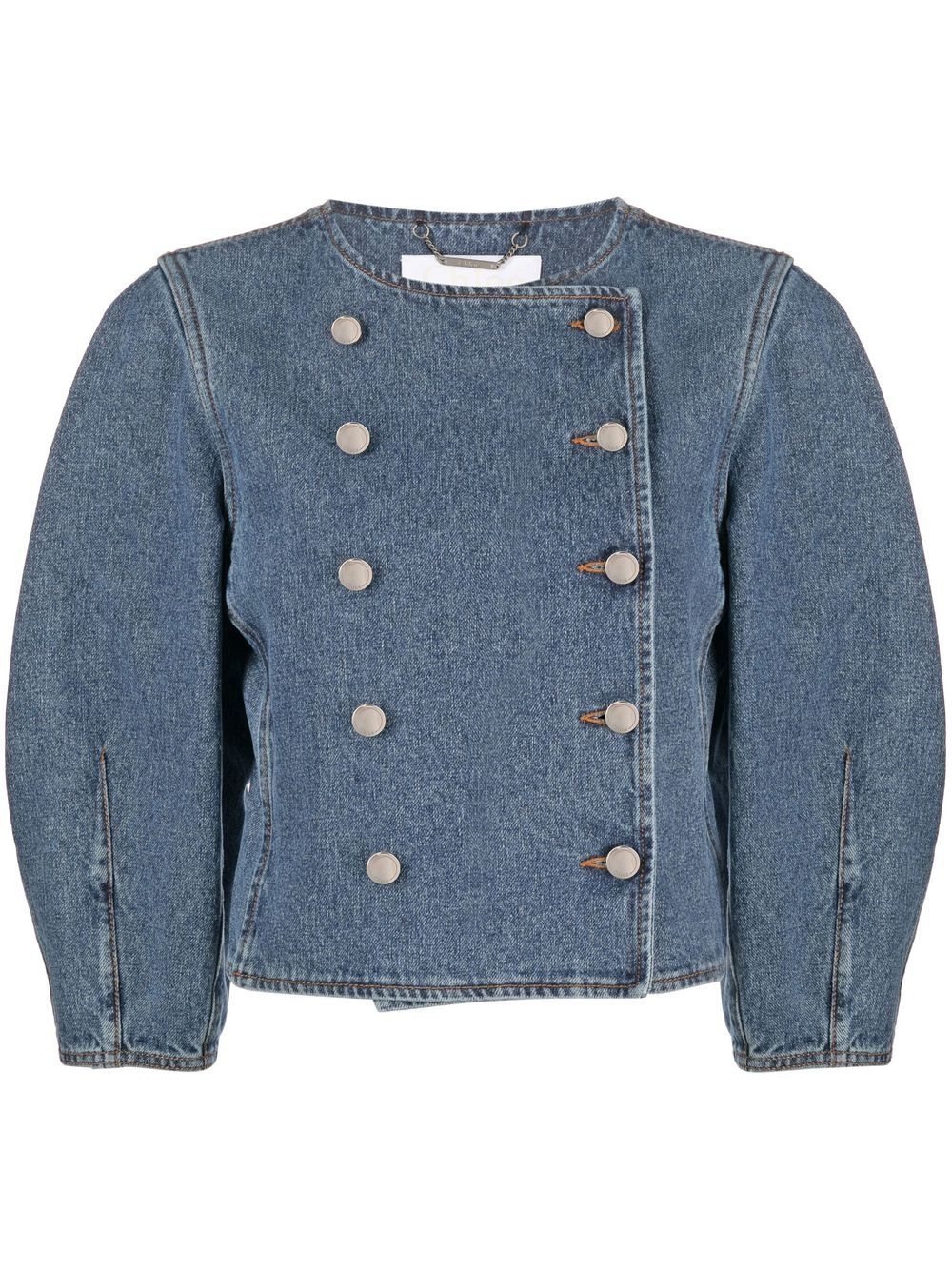 Chloé double-breasted denim jacket - Blue von Chloé