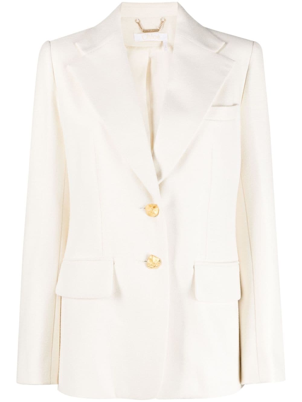 Chloé embossed-buttons single-breasted blazer - Neutrals von Chloé