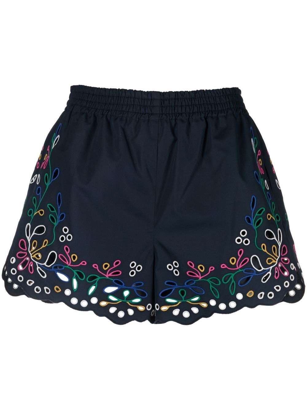 Chloé broderie anglaise mini shorts - Blue von Chloé