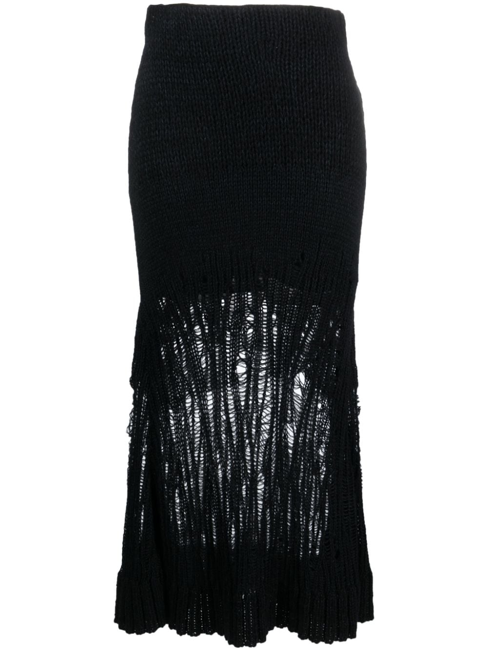 Chloé knitted flared long skirt - Black von Chloé