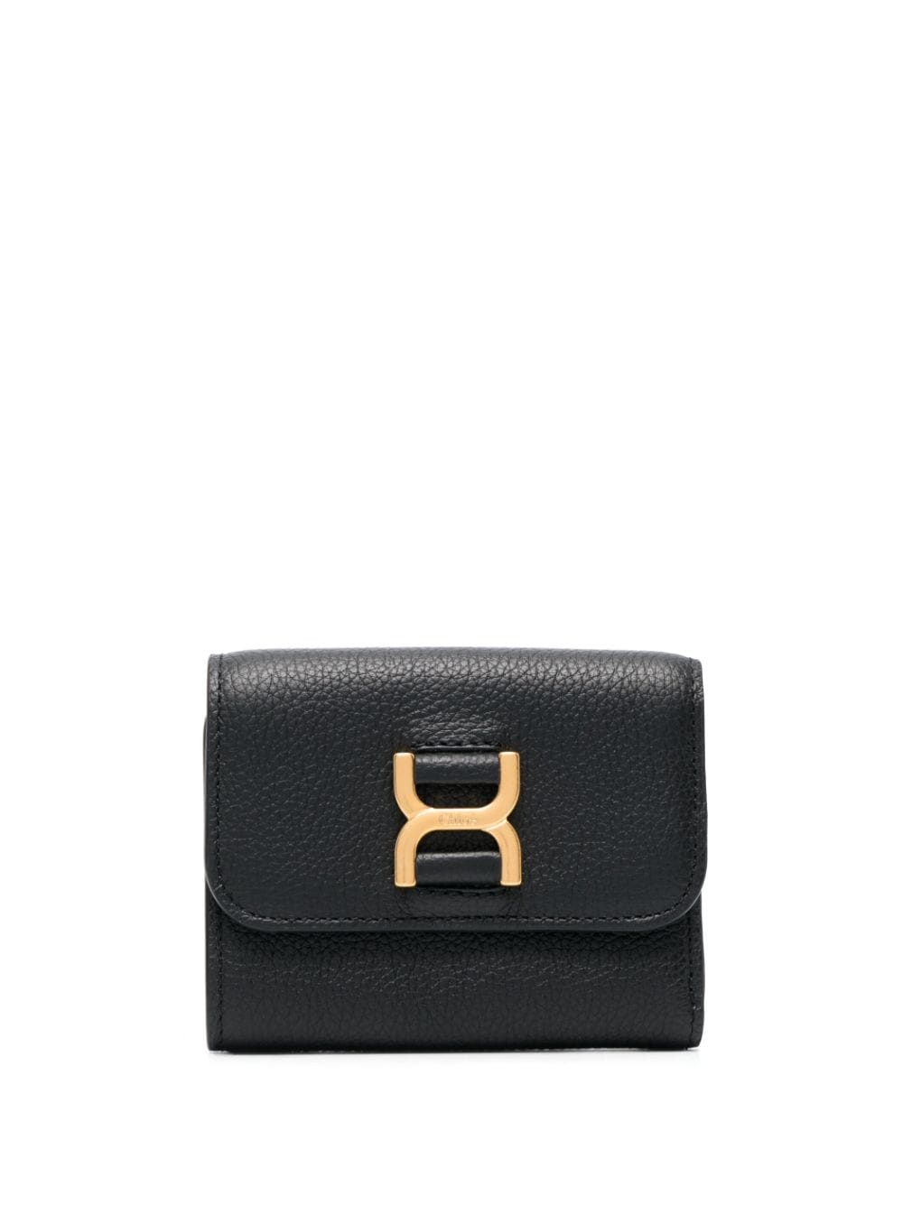 Chloé logo-buckle leather wallet - Black von Chloé