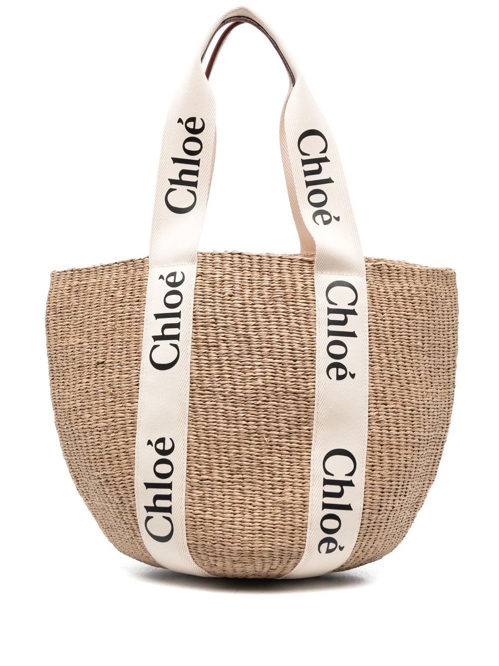 Chloé logo top-handle tote - Neutrals von Chloé