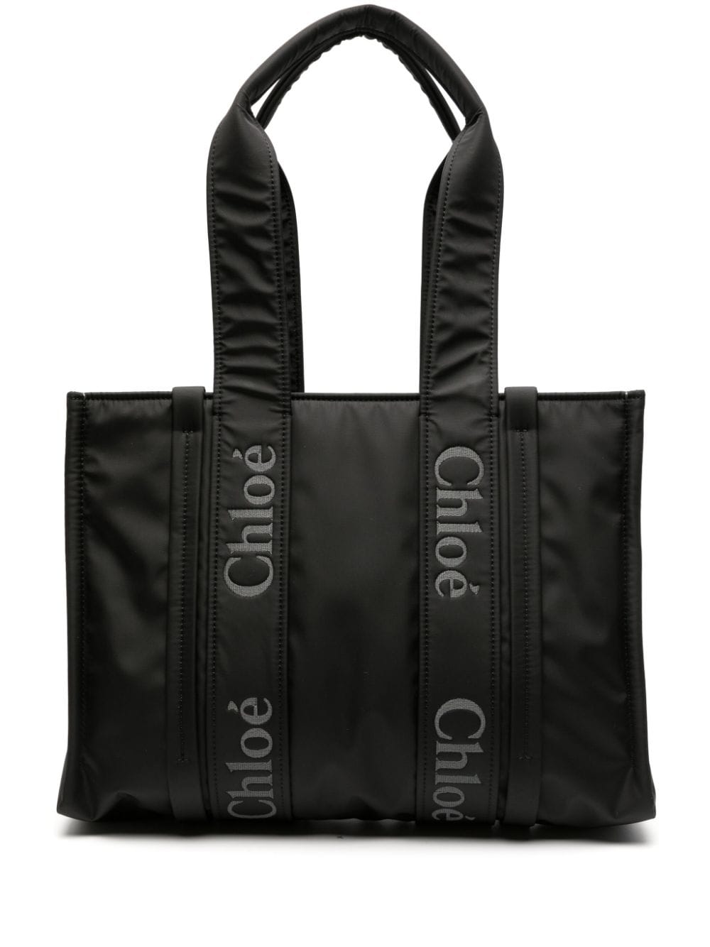 Chloé medium Woody tote bag - Black von Chloé