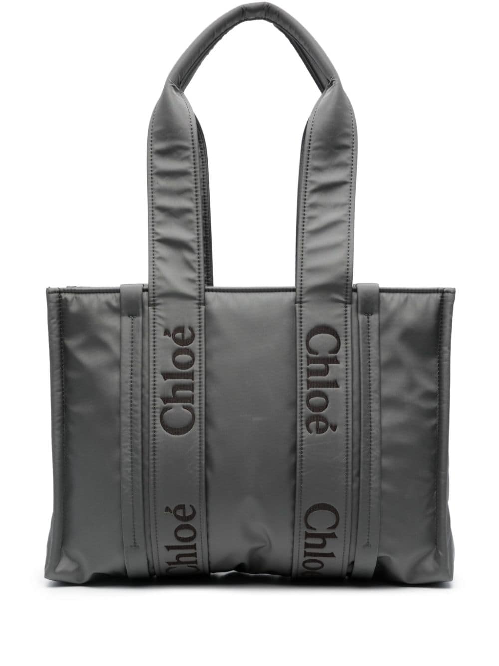Chloé medium Woody tote bag - Grey von Chloé