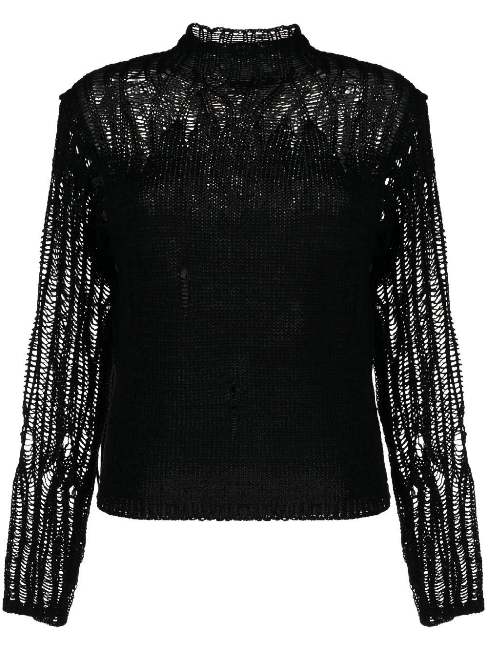 Chloé mock-neck gradient-effect jumper - Black von Chloé