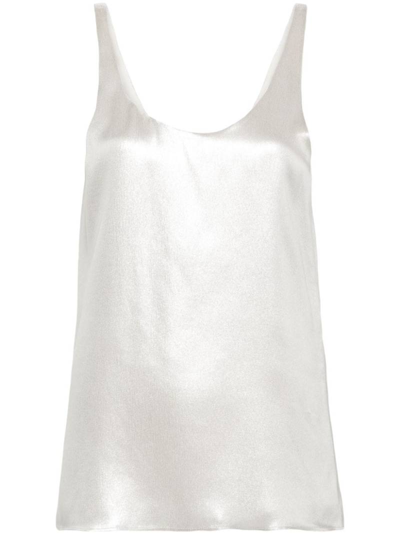 Chloé silk-lamé tank top - Silver von Chloé