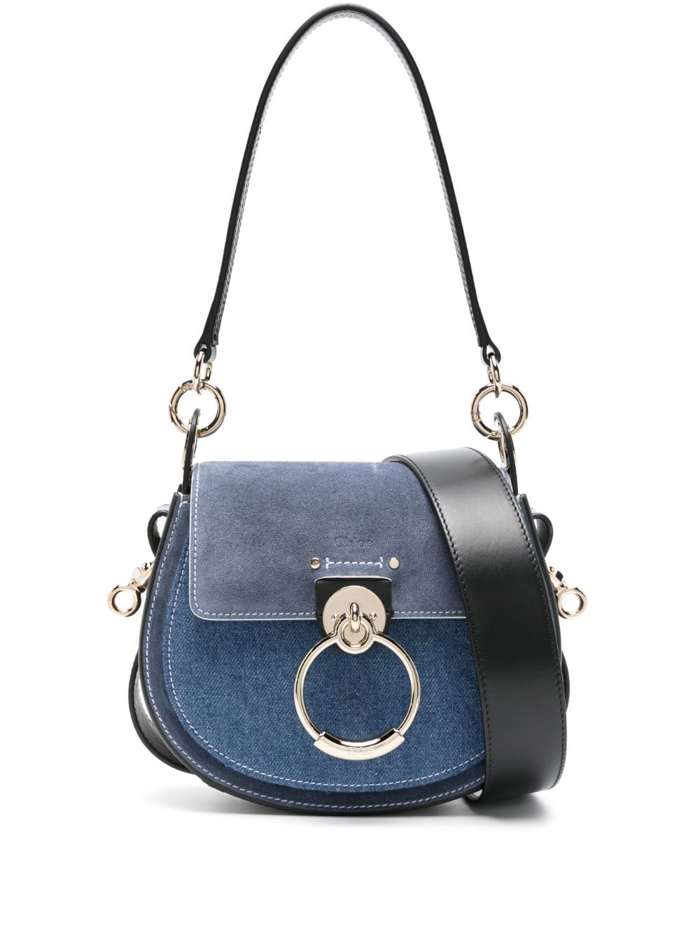 Chloé small Tess denim crossbody bag - Blue von Chloé