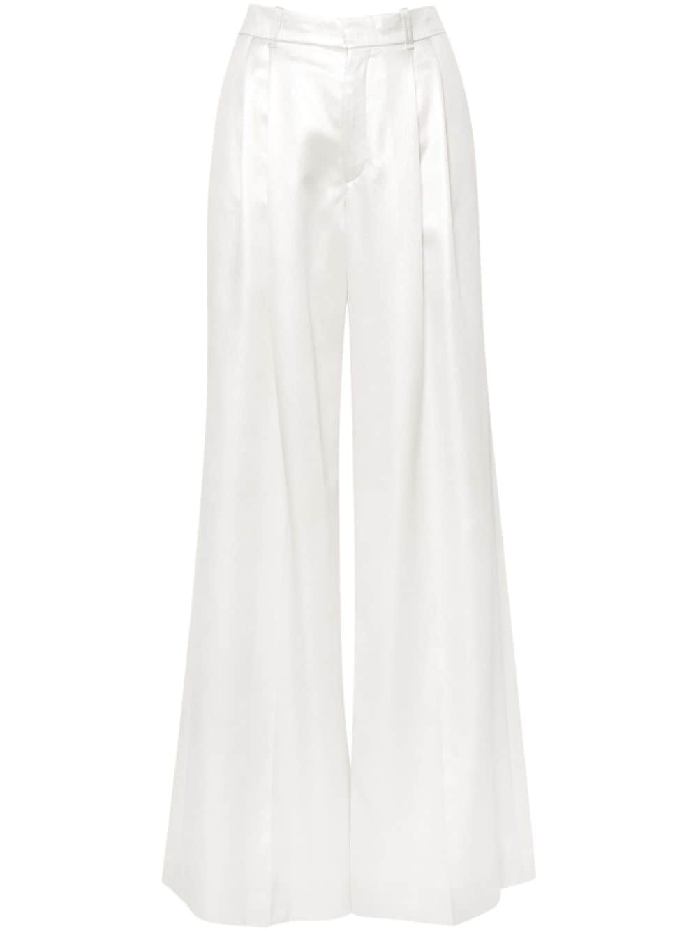 Chloé wide-leg silk trousers - Silver von Chloé