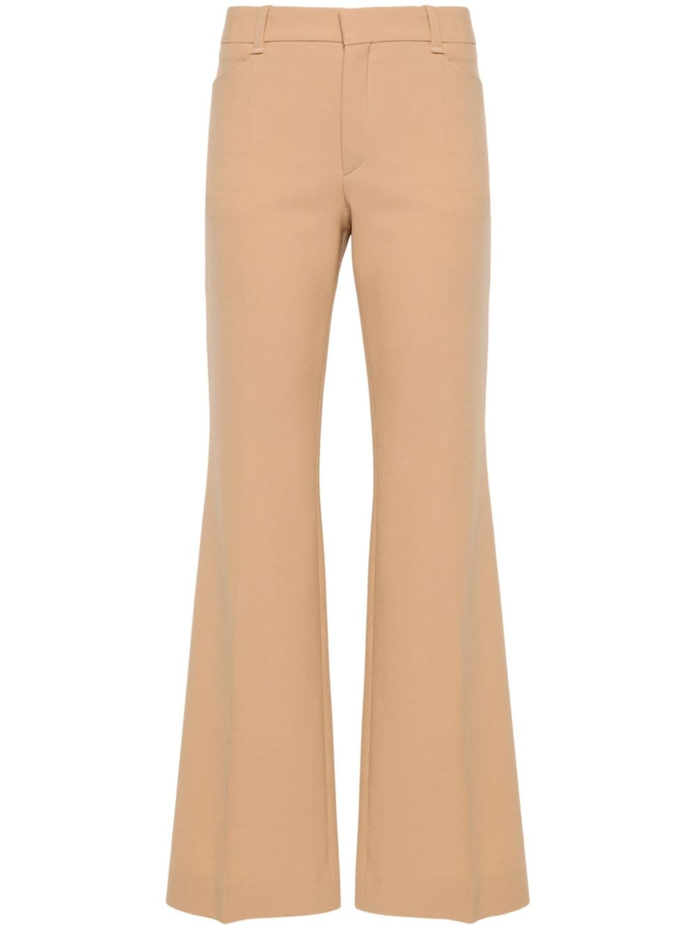 Chloé wool-blend flared trousers - Neutrals von Chloé