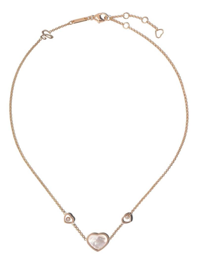 Chopard 18kt rose gold, diamond Happy Hearts neckace - Pink von Chopard