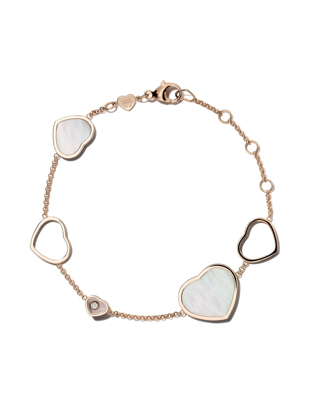 Chopard 18kt rose gold Happy Hearts mother of pearl and diamond bracelet - Pink von Chopard