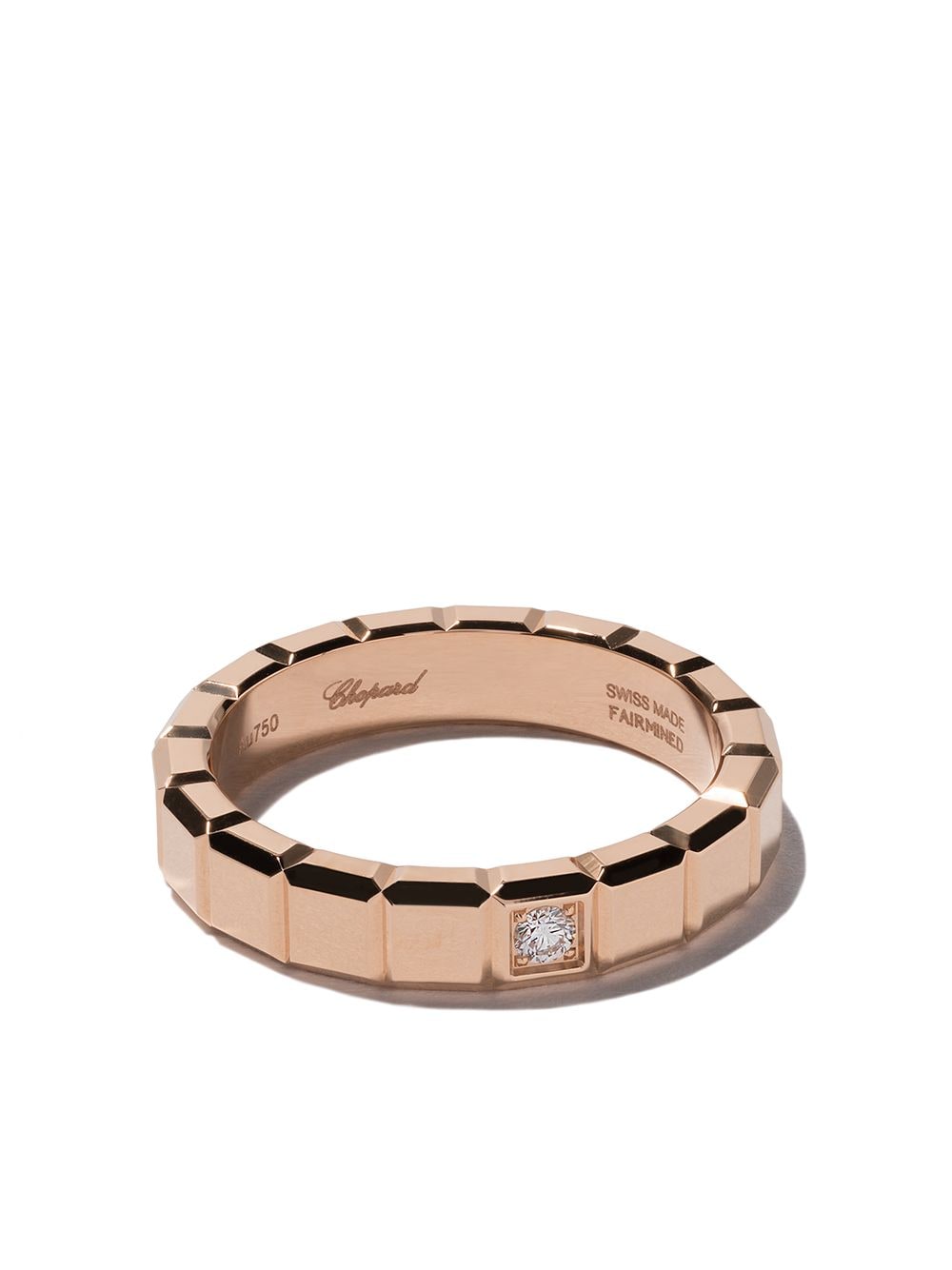 Chopard 18kt rose gold Ice Cube diamond ring - Pink von Chopard