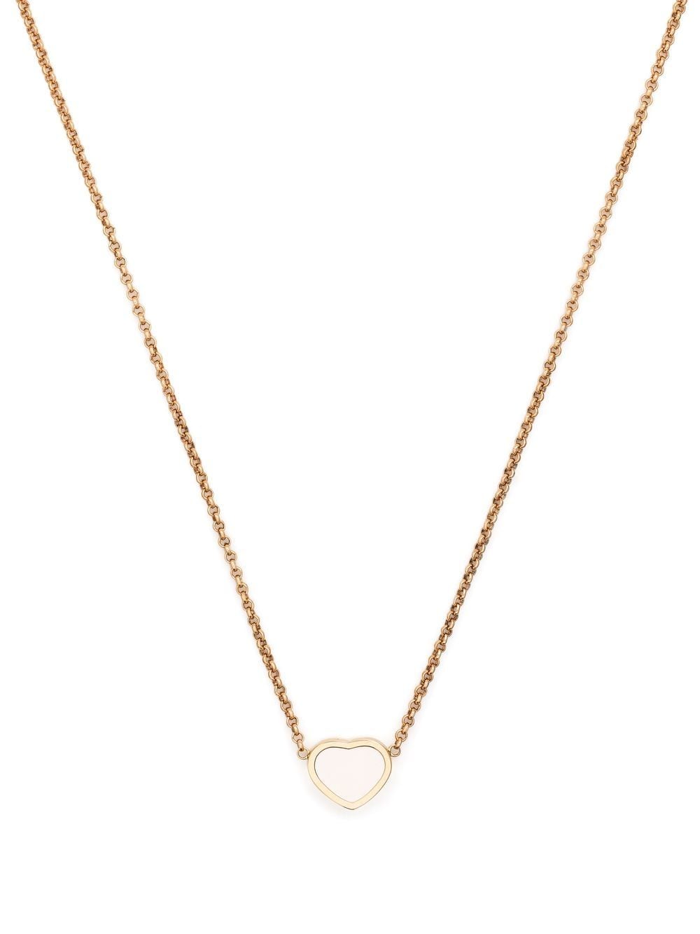 Chopard 18kt rose gold My Happy Heart mother-of-pearl necklace - Pink von Chopard