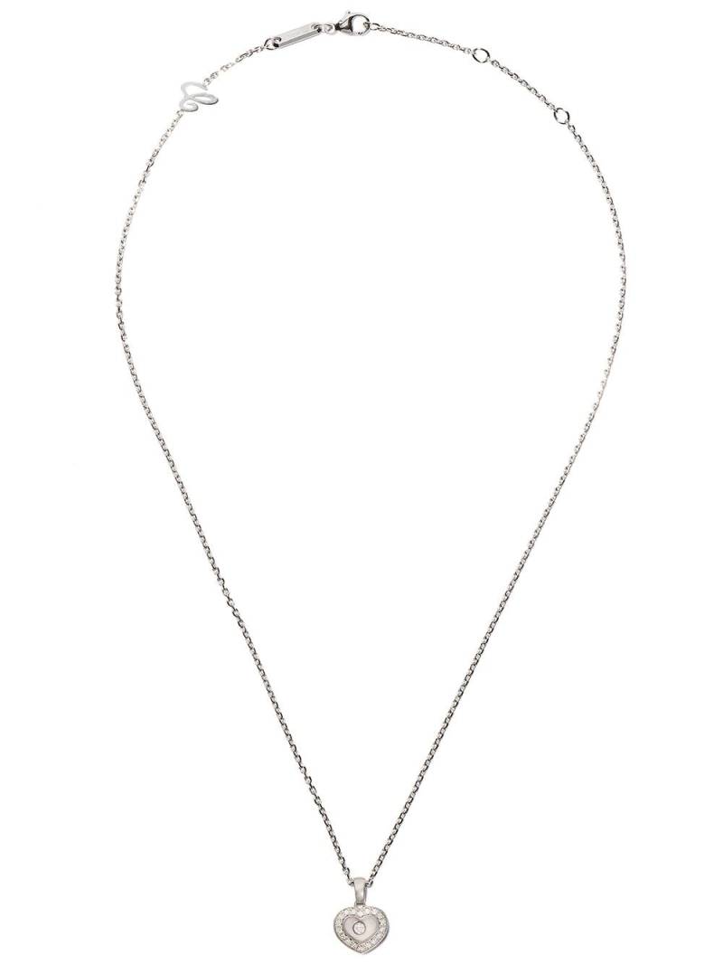 Chopard 18kt white gold Happy Hearts diamond pendant necklace - Silver von Chopard
