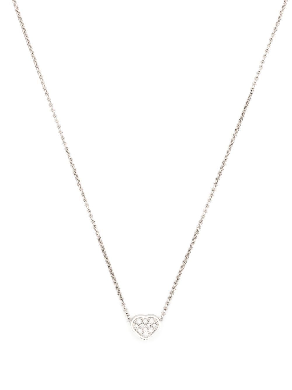 Chopard 18kt white gold My Happy Heart diamond necklace - Silver von Chopard