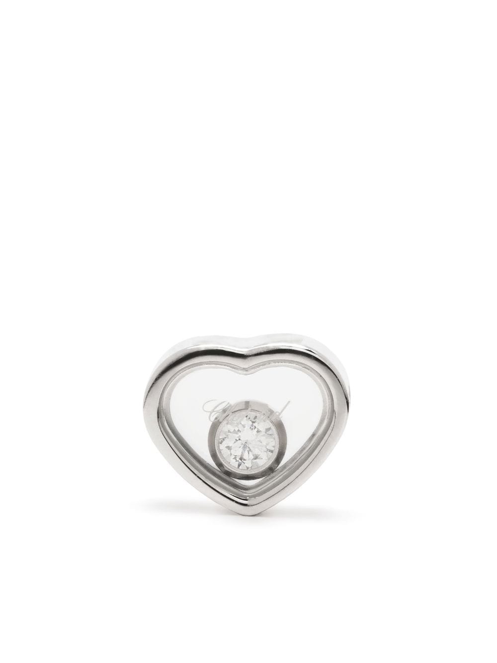 Chopard 18kt white gold My Happy Heart diamond stud earring - Silver von Chopard